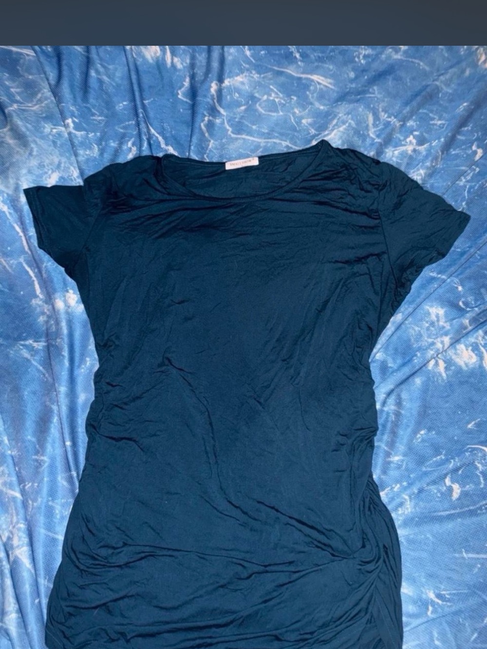 Women's Navy Short Sleeve Crewneck Top